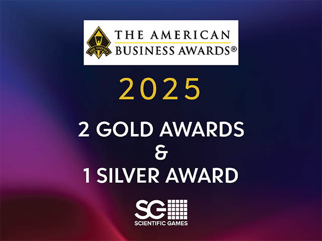 Celebrating Gold Award for Operations Management Solution (SCiQ®), Gold Award for Emerging Technology (PlayCentral® Powered by SCiQ®) and Silver Award for Achievement in Manufacturing Management (Secure Instant Game Production).